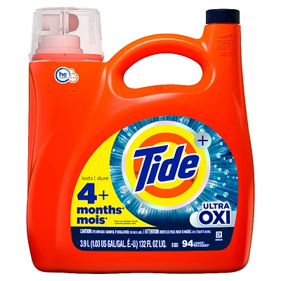 Tide Ultra Oxi HE Turbo Clean Liquid Laundry Detergent - 4.55L/100 loads