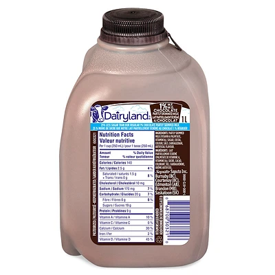 Dairyland Chocolate Milk - Reduced Sugar - 1L