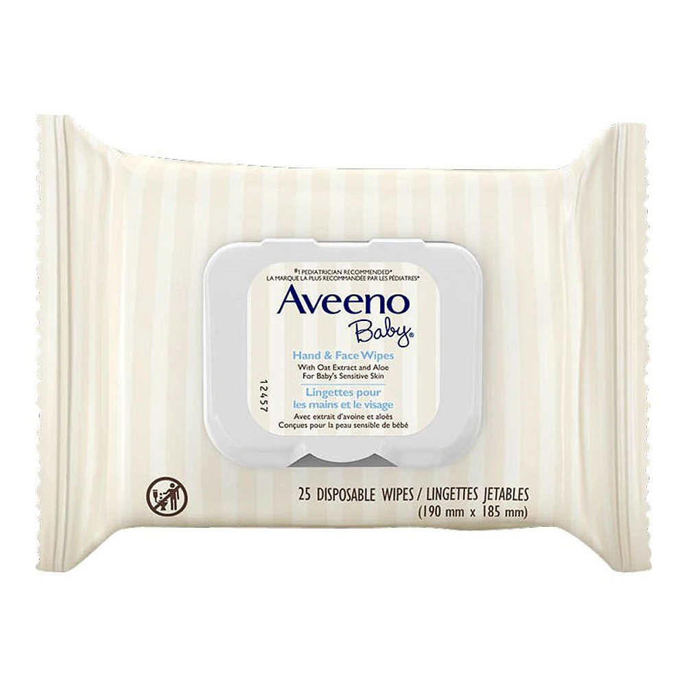 Aveeno Baby Hand And Face Wipes - 25s