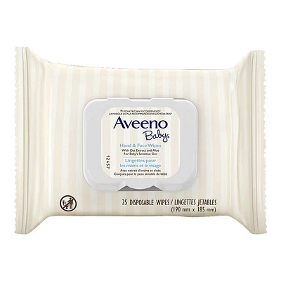Aveeno Baby Hand And Face Wipes - 25s