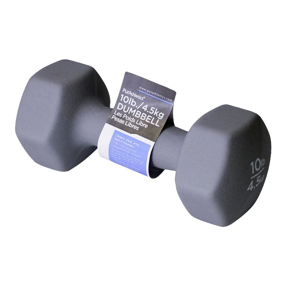 PurAthletics Dumbbell - Grey - 10lbs