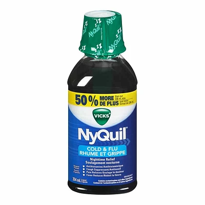 Vicks Nyquil Liquid for Cold and Flu - Original -�354ml