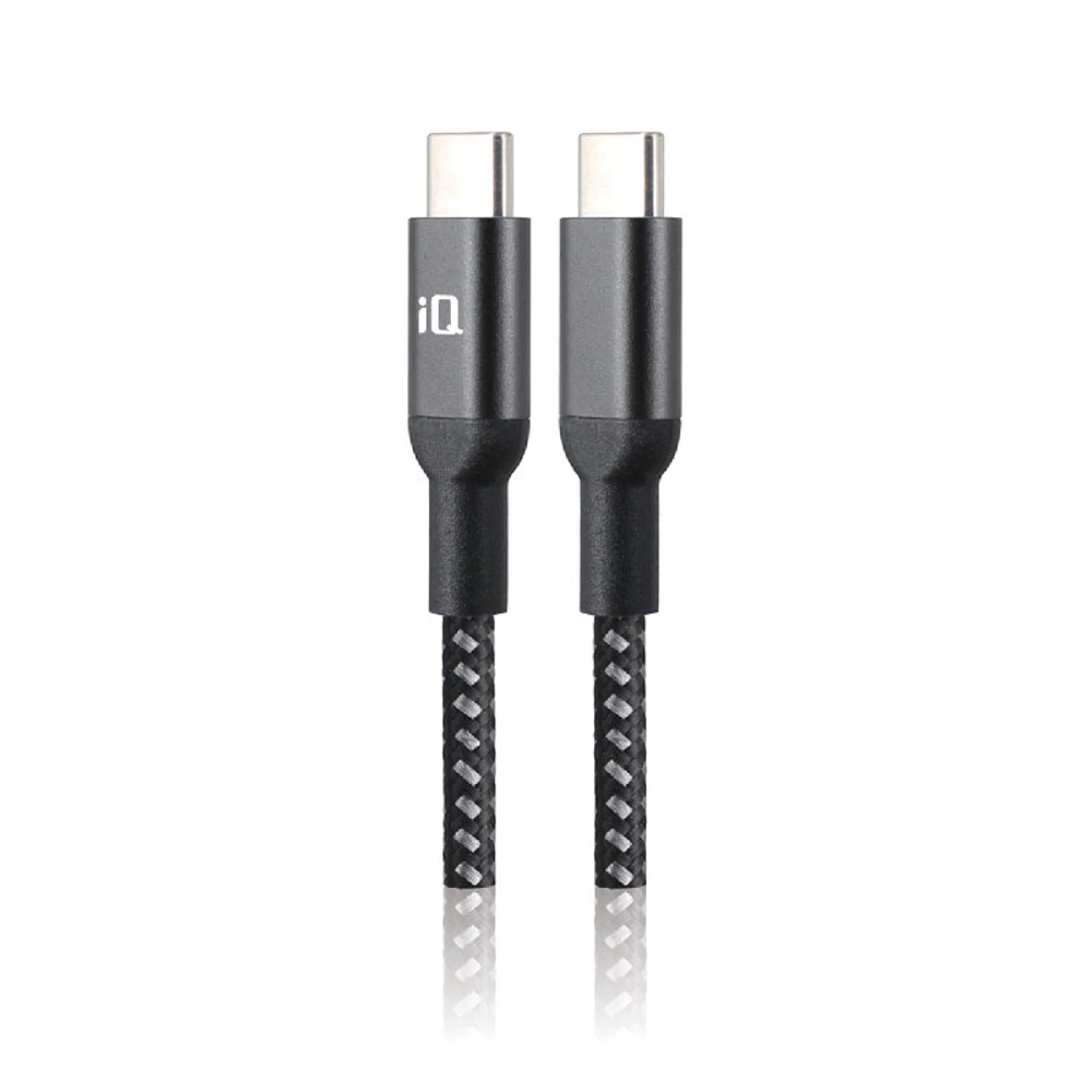 IQ USB Type C To USB-C 3 Feet - Grey