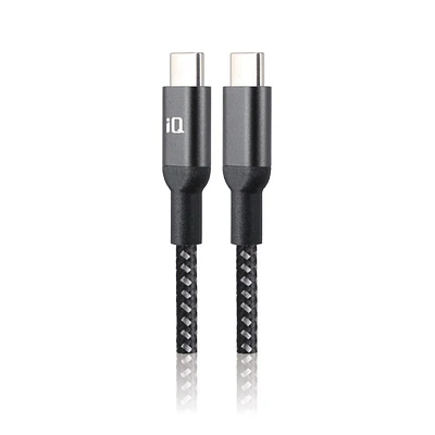 IQ USB Type C To USB-C 3 Feet - Grey