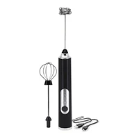 Cafe Culture Frother & Whisk - Black