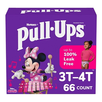 Pull-Ups Girls Potty Training Pants - 3T-4T/32-40 lbs - 66 Count