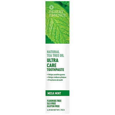 Desert Essence Tea Tree Oil Ultra Care Toothpaste - Mega Mint - 176g