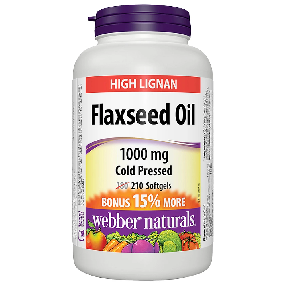 Webber Naturals Flaxseed Oil 1000mg - 180s