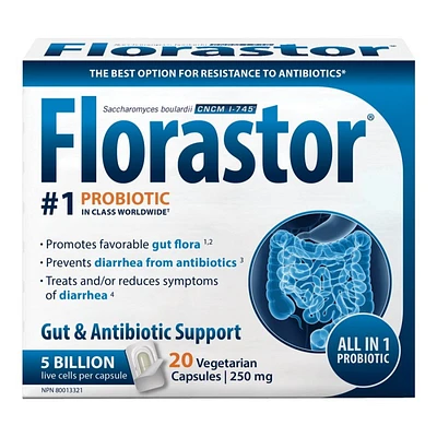 Florastor Probiotic Vegetarian Capsules - 20s