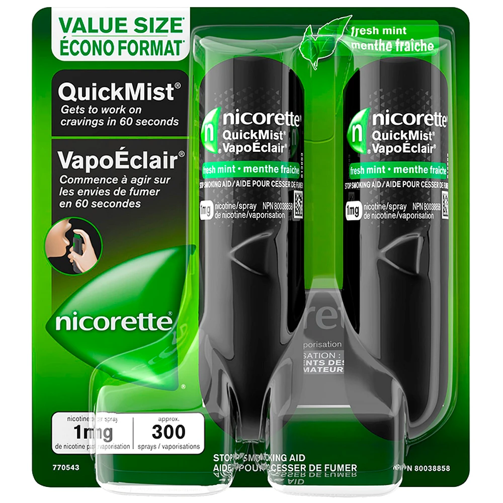 Nicorette Quick Mist - Fresh Mint - 1mg - 2 x 150 sprays