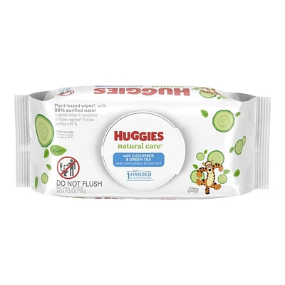 Huggies Natural Care Refreshing Baby Wipes - Cucumber and Green Tea - 56 Wipes