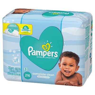 Pampers Wipes Complete Clean - Baby Fresh - 216's