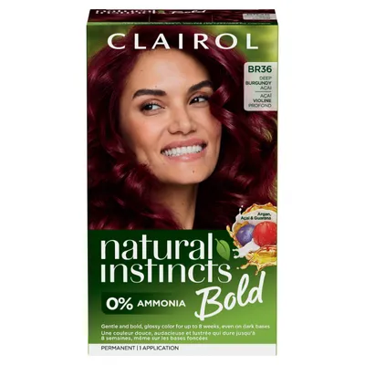Clairol Natural Instincts Bold Permanent Hair Color - Deep Burgundy Acai (BR36)