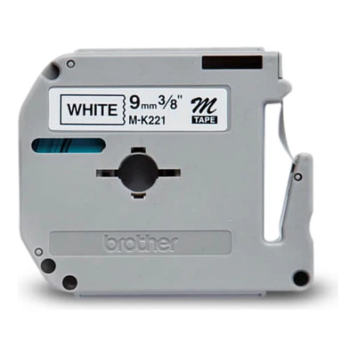 Brother Tape for P-touch Label Makers - Black on White - MK221