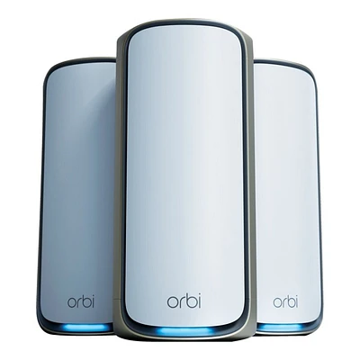 Netgear Orbi 970 Series Quad-Band WiFi 7 Mesh System - 27Gbps - 3 Pack - RBE973S-100CNS