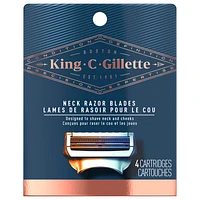 King C. Gillette Neck Blades - 4s