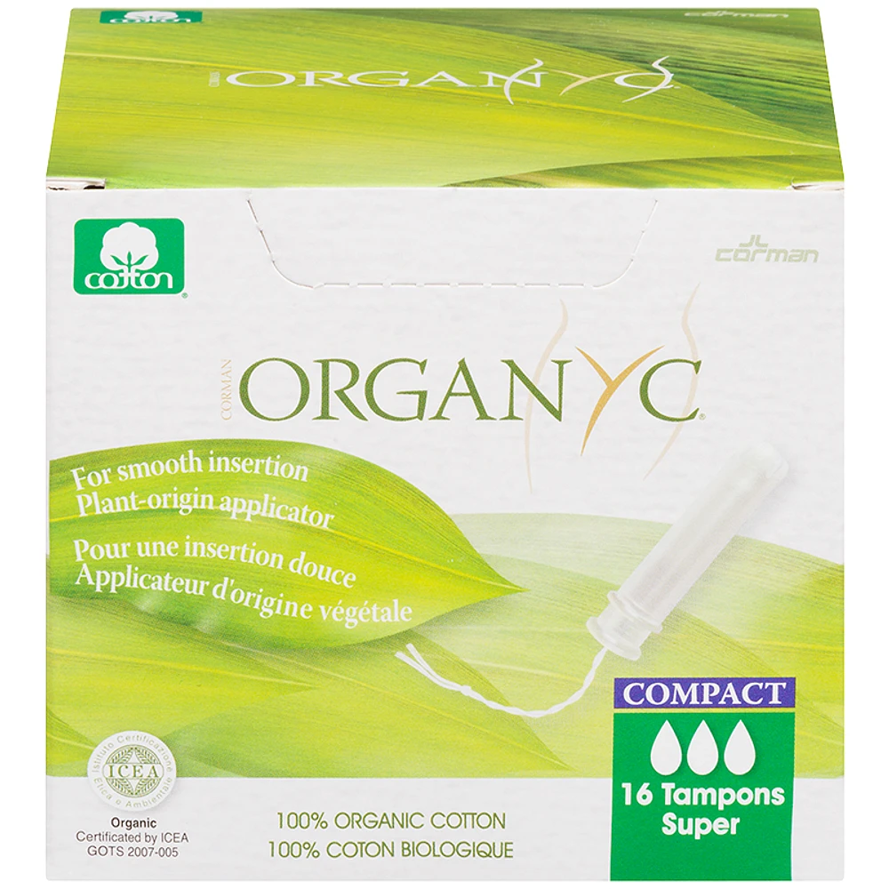 Organyc Compact Tampons - Super - 16s