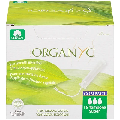 Organyc Compact Tampons - Super - 16s