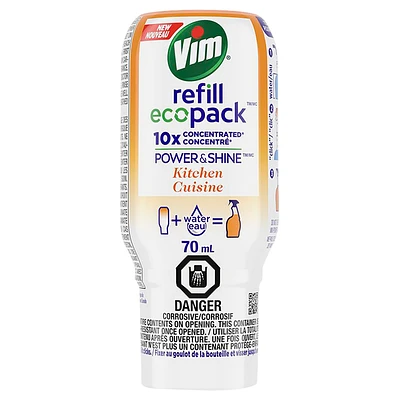 Vim Refill Ecopack 10X Concentrated Power & Shine Kitchen Cleaner - 70ml