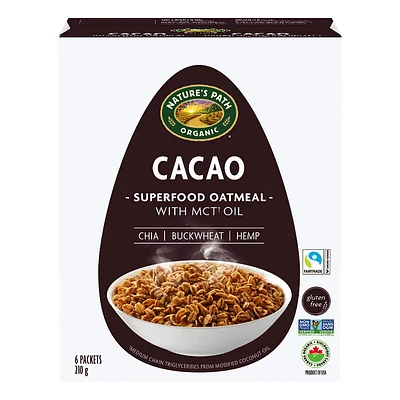 Nature's Path Organic Superfood Oatmeal with MCT Oil - Cacao - 210g