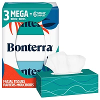 Bonterra Facial Tissues Mega Boxes - 3s