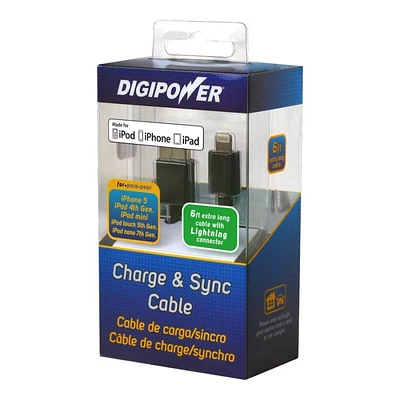 Digipower USB to Lightning Cable - 1.8m