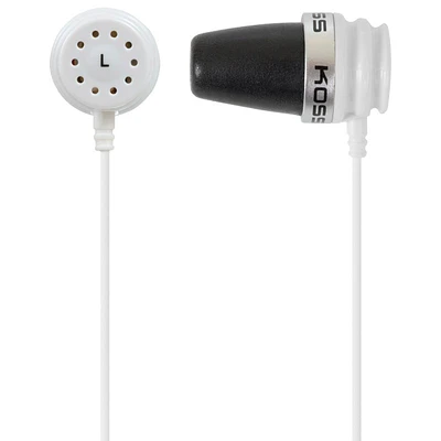 Koss In-Ear Memory Cushion Headphones - White - SPARKPLUG - Open Box or Display Models Only