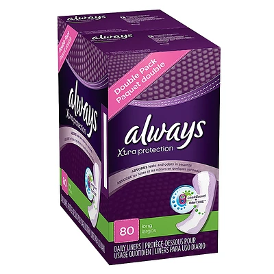 Always Pantiliners - Long - Unscented - 80s