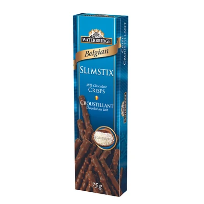 Waterbridge Belgian Slimstix Crisps - Milk Chocolate - 75g