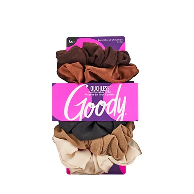 Goody Ouchless Satin Hair Scrunchies - 6s