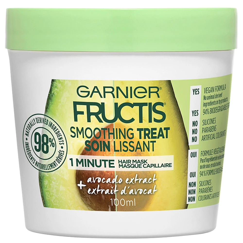 Garnier Fructis Smoothing Treat 1 Minute Hair Mask - Avocado - 100ml