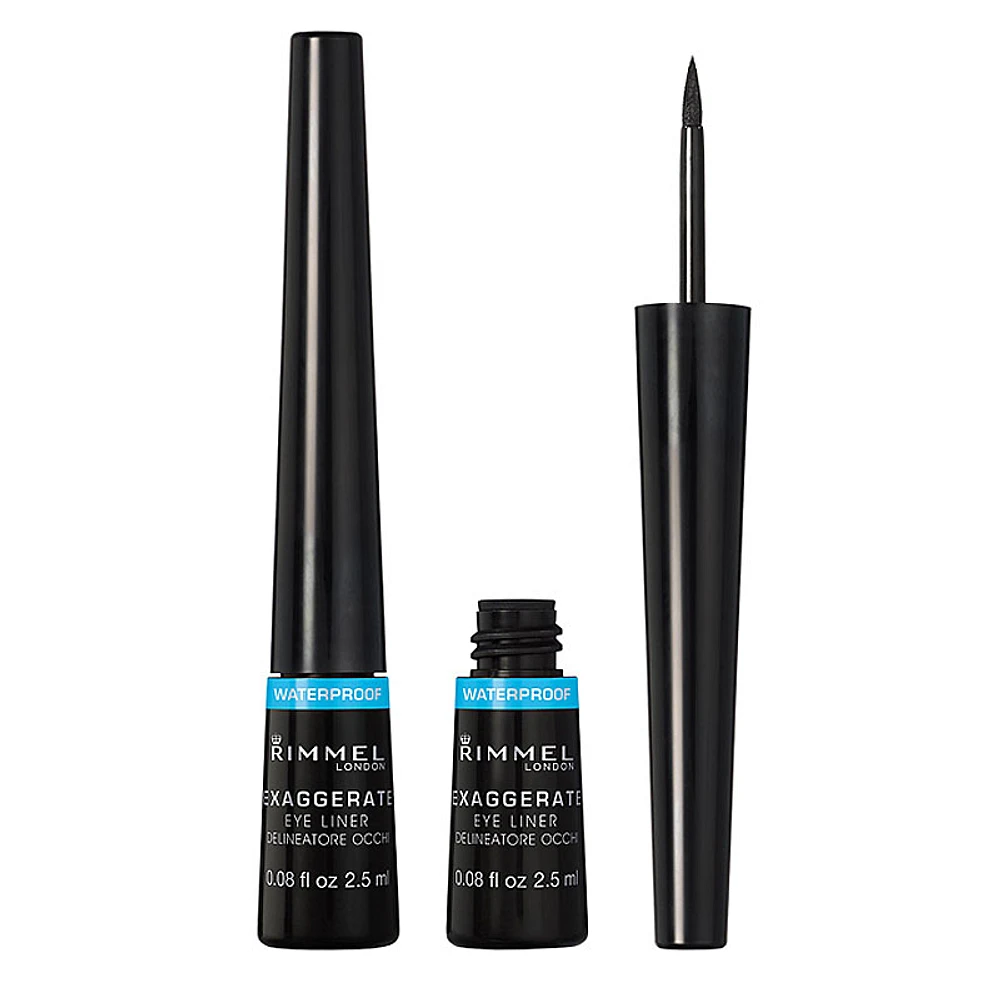 Rimmel Exaggerate Waterproof Liquid Eyeliner - Black