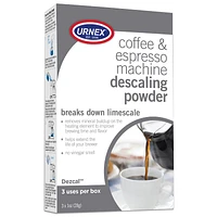 Urnex Dezcal Coffee Machine Descaling Powder - 3 pack