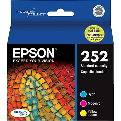 Epson DuraBrite Standard Capacity Colour Multi-Pack Ink Cartridge - Cyan, Magenta, Yellow - T252520-S