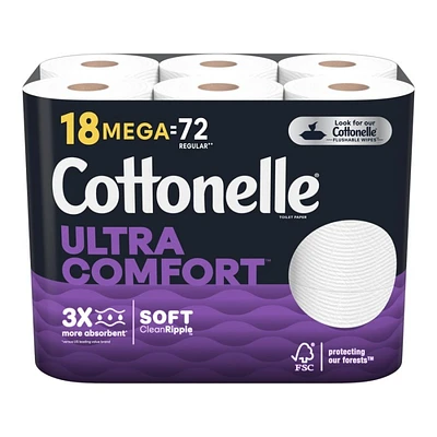 Cottonelle Ultra Comfort Toilet Paper - 18 Mega Rolls