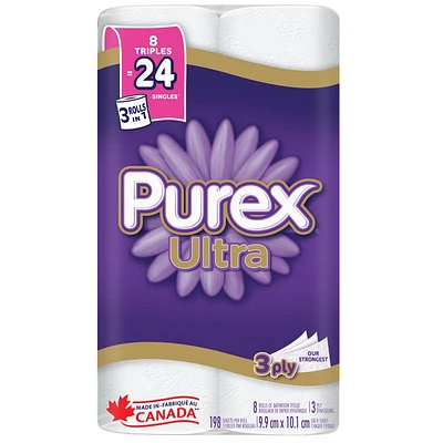 Purex Bathroom Tissue Ultra - 8=24 Rolls