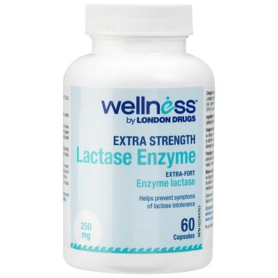 Wellness by London Drugs Extra Strength Lactase Enzyme - 250mg - 60s
