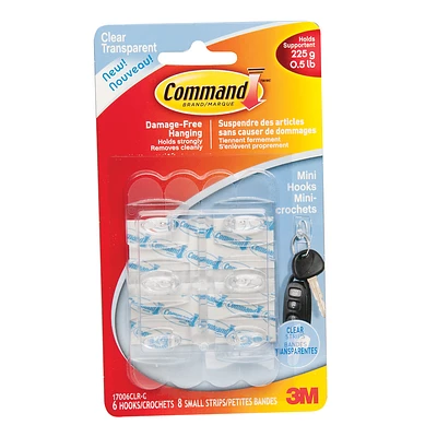 Command Assorted Replacement Mounting Strips - Clear - 16's