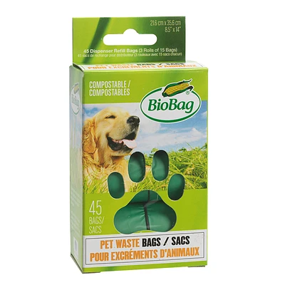 BioBag Dog Waste Bags On A Roll - 45 bags