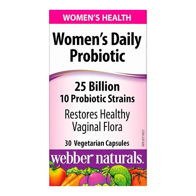 Webber Naturals Women's Health 25 Billion Daily Probiotic - 30s