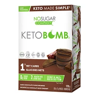 No Sugar Company Keto Bomb - Dark Chocolate Fudge Brownie - 10 x 17g