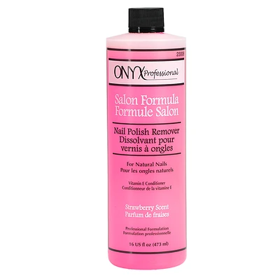 Onyx Professional Salon Formula Nail Polish Remover - Strawberry Scent - 473ml