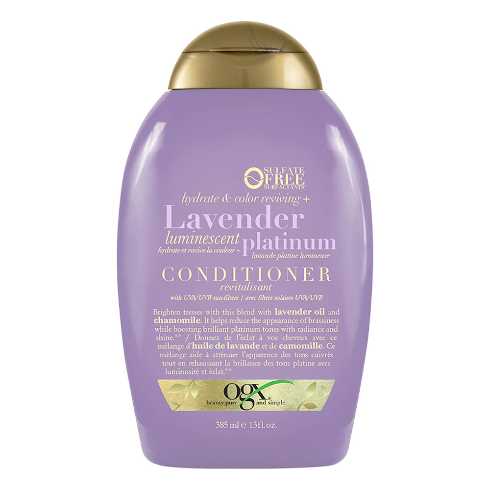 OGX Hydrate & Color Reviving + Lavender Luminescent Platinum Conditioner - 385ml