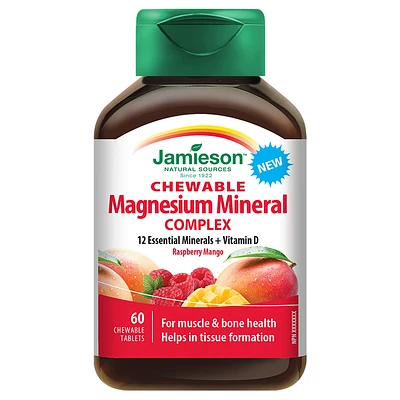 Jamieson Chewable Magnesium Mineral Complex - Raspberry Mango - 60s