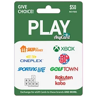 Any Card Play IA $50 Gift Card