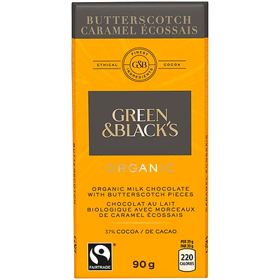 Green & Black's Organic Chocolate - Butterscotch - 90g