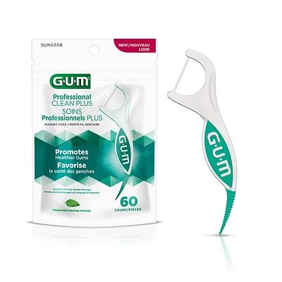 G.U.M Professional Clean Plus Flosser Picks - 60's