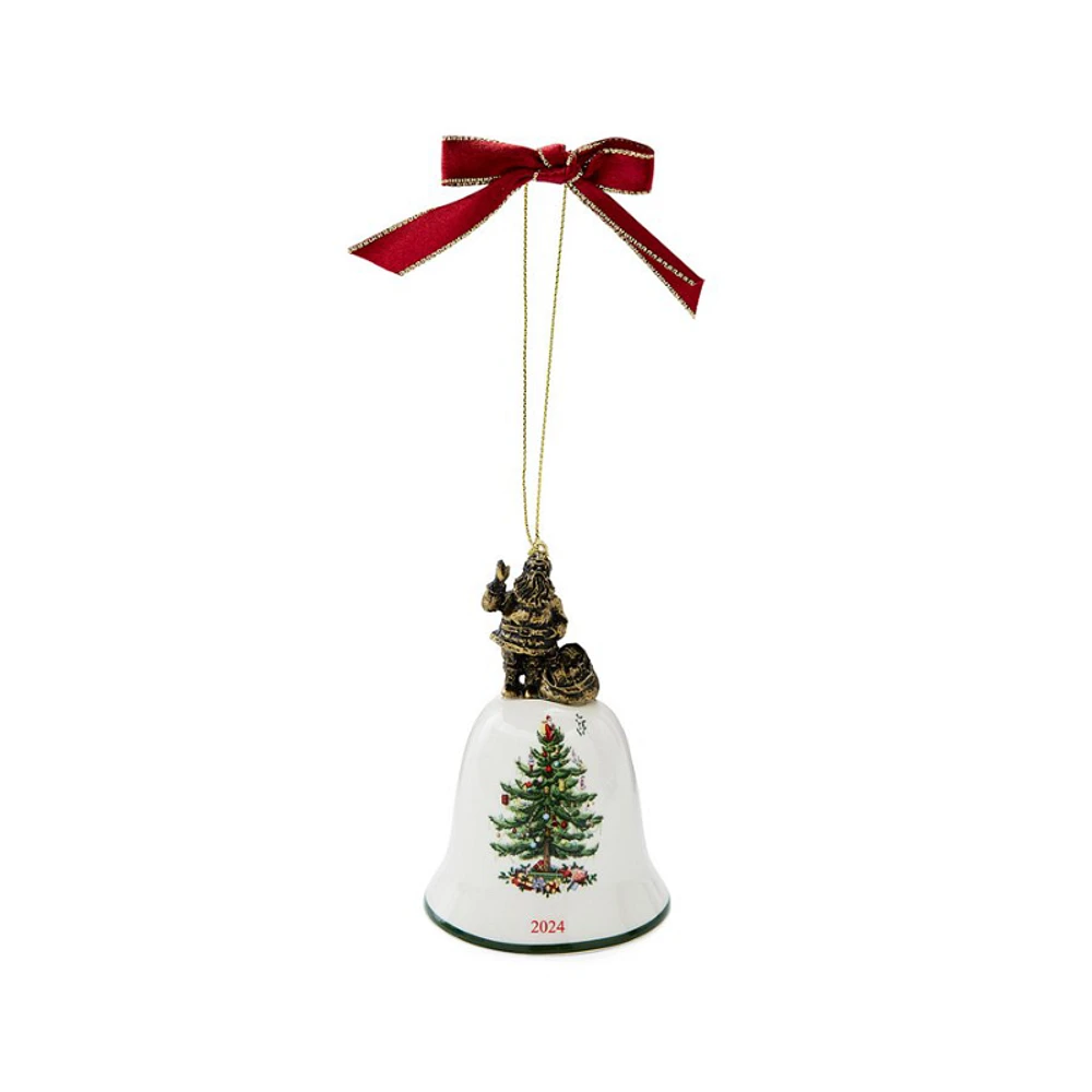 Spode Christmas Tree Ornament - Santa Bell