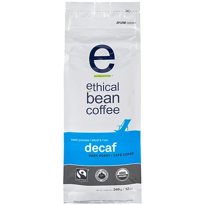 Ethical Bean Coffee - Decaf Dark Roast - Whole Bean - 340g