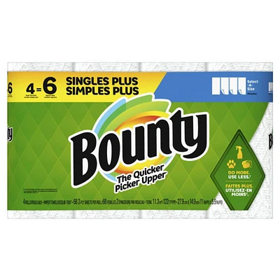 Bounty Paper Towels Select a Size Plus Rolls